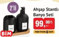 AHŞAP STANTLI BANYO SETİ